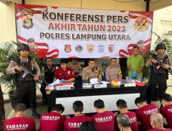 Sepanjang Tahun 2023, Polres Lampung Utara Ungkap 849 Kasus Kejahatan Gangguan Kamtibmas