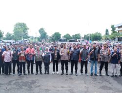 Kapolres Lampung Utara Pimpin Pengamanan Pelipatan Surat Suara Pemilu 2024