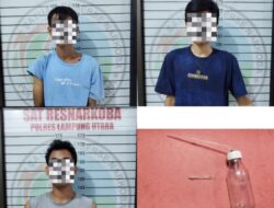 Sedang Asik Nyabu, Tiga Pemuda Diamankan Satres Narkoba Polres Lampung Utara