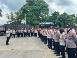 Polres Lampung Utara Amankan Kampaye TKD Capres-Cawapres Nomor Urut 2