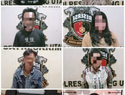 Enam Pelaku Prostitusi dan Satu Bandar Togel Diamanakan Jajaran Polres Lampung Utara.