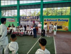 Letkol Herman Sobli, hadiri Pembukaan 317 karate ujian tingkat kyu kki Lampung Utara semester 1 2024