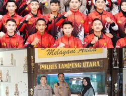 Kapolres Lampung Utara Beri Dukungan Moril Kepada Personel Yang Akan Mengikuti Pertandingan International Taekwondo Championship di Malaysia